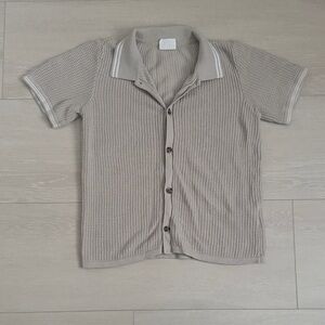 ✨ Cotton On Kids Tan Button Down Short Sleeve Shirt